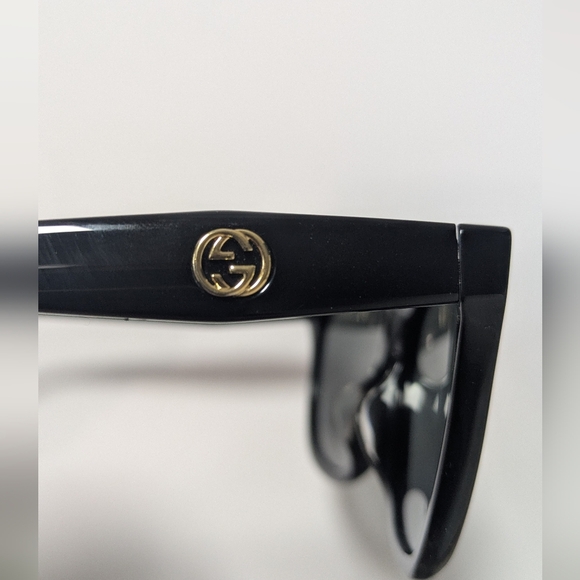Gucci Women Square Sunglasses GG0800SA 001 Black/Grey Lens 56mm Authentic - Picture 2 of 11